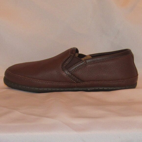 L.L. Bean Elkhide Slippers 272346 Brown Leather Men's Size 8M Excellent Cond. - Picture 5 of 12